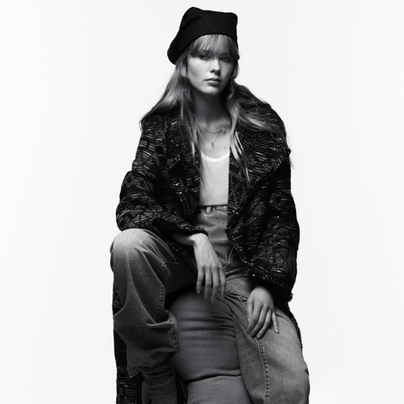 Zara Fluid Jacquard Coat Limited Edition.S. - Picture 2 of 8